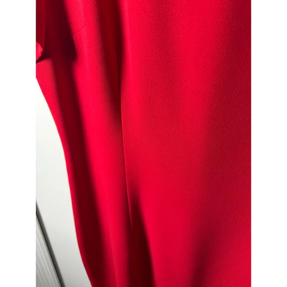 DONNA MORGAN Red Short Sleeve Dress Size 14 - Picture 4 of 9